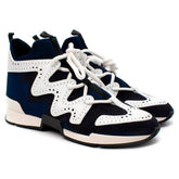 Hermes Navy Action Sneakers